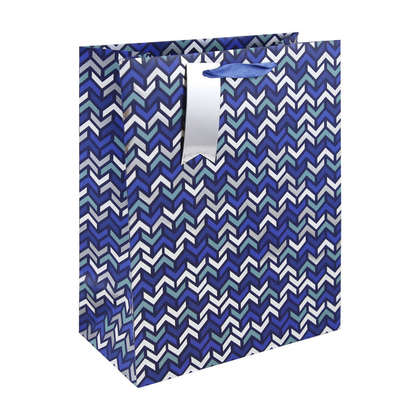 EUROWRAP MODERN CHEVRON LARGE GIFT BAG APX 27 X 33 X 14 CM. 34807-2C