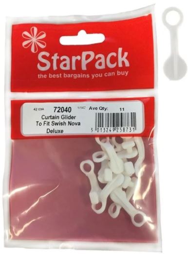 Swish Curtain Gliders - Fit Swish Nova Deluxe 72040