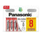 Panasonic AA Batteries - Zinc Carbon 8 Pack PANAR6RB8