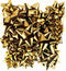 16 GOLD METALLIC BOWS. X25401BC