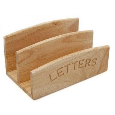 Wooden Letter Holder - APOLLO RUBBER WOOD LETTER RACK AP8465