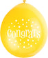 Congratulations Balloons - Multicolour Latex 10 Pack | UNI56061