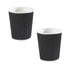 Ripple Wall Cups - Black Kraft 8oz Hot Drink Cups 25 Pack