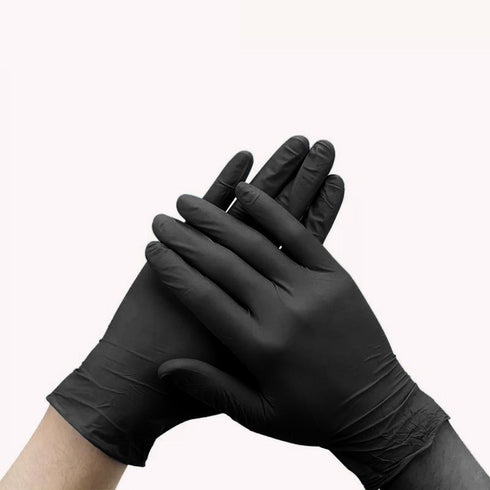 HYDI BLACK POWDER FREE NITRILE MEDICAL GLOVES 100/PK - SMALL. HY4044