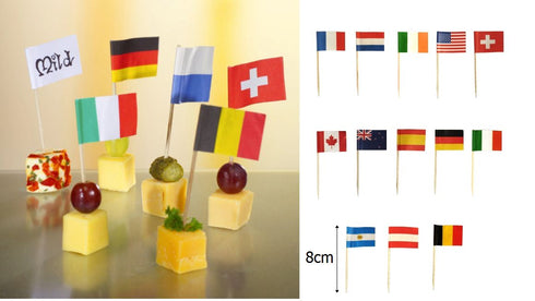 500 PARTY PICKS 8CM NATIONS. 16690