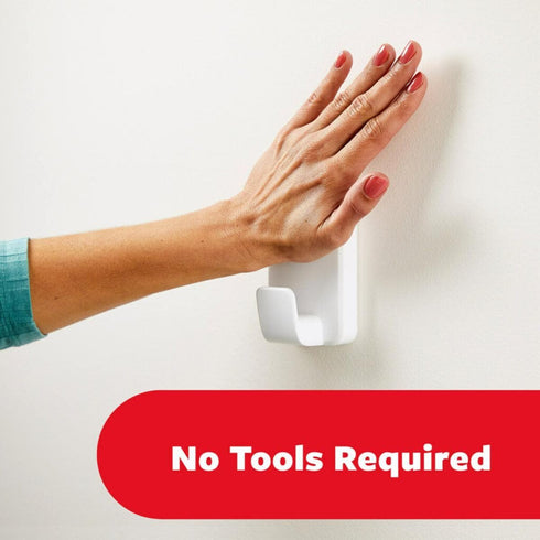 COMMAND 17011UKN X-LARGE WHITE UTILITY HOOK WITH 3 STRIPS. WL4404