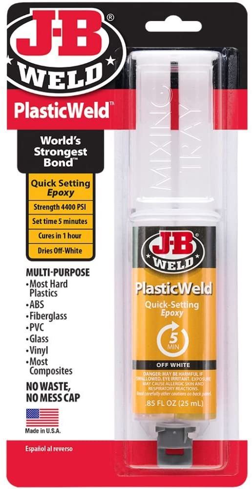 Plastic Epoxy Adhesive - JB Weld PlasticWeld Quick Set 25ml 50132UK