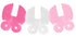 Pink Baby Pram Garland 2.6M - Adorable Nursery Decor X41172