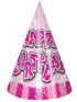 8PK HAPPY BIRTHDAY HATS PINK. DP07743