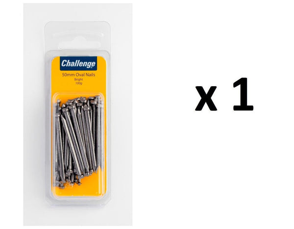 Oval Nails 50mm - Challenge Bright 100g Pack FS40463