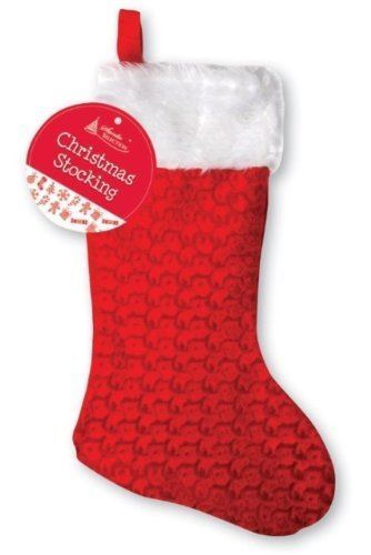DELUXE CHRISTMAS STOCKING 50CM SCLX - 1 PACK. XSTVEL