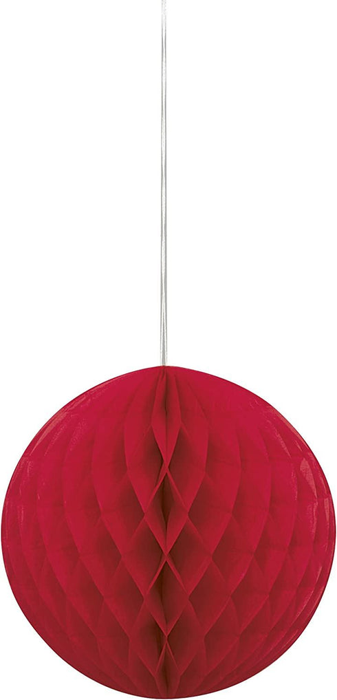 Red Honeycomb Pom Pom 8 Inch - Perfect Party Decorations