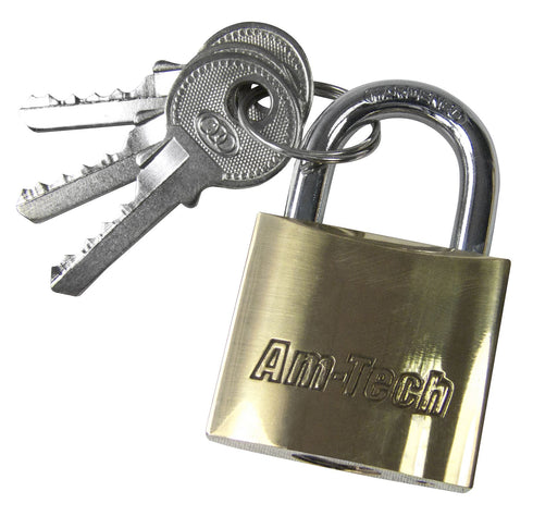 Brass Padlock 32mm - Secure AMTECH T1000C Lock for Safety