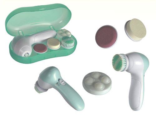 4 IN 1 PORTABLE ELECTRIC FACIAL BODY EXFOLIATOR MASSAGER CLEANSER PLUS BRUSH. OB763217