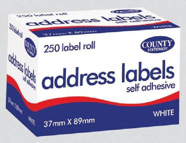 Labels on Roll - COUNTY 250 Packs C160, Easy Peel & Stick