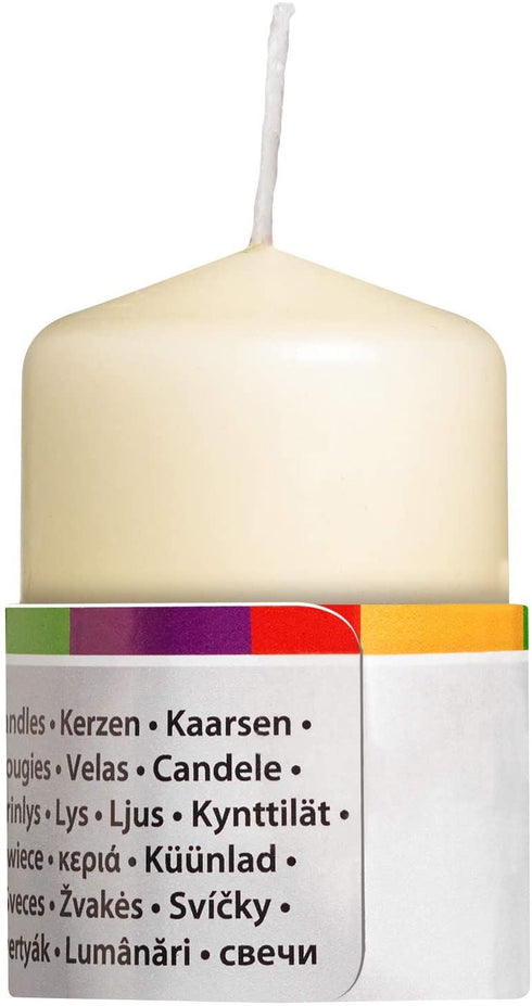 Ivory Pillar Candles - BOLSIUS 60mm x 40mm 4 Pack