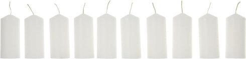 PACK OF 10 WHITE PILLAR CANDLES 40 X 90 MM. PS17915