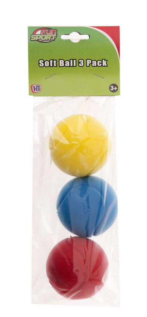 Soft Tennis Balls - FUN SPORT 3 Pack | 1397013