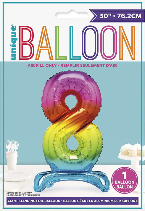 Giant Rainbow Number Balloon - Colorful Party Decor | UNI13268