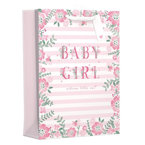Pink Flower Gift Bag for Baby Girl - Perfect Celebration Accessory
