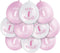 UNIQUE PARTY HAPPY 1ST BIRTHDAY LATEX BALLOONS 9 10/PK - PINK. UNI56031