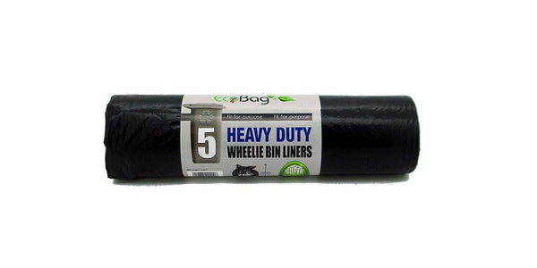 Wheelie Bin Liners 240L Heavy Duty - Eco-Friendly 5 Pack