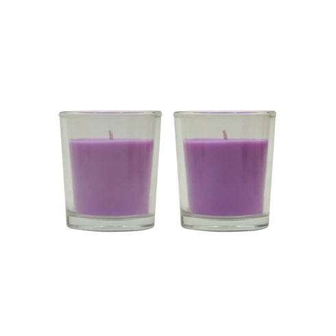 LUMAR AROMATIC LAVENDER GLASS CANDLE JAR 2/PK. PS109103
