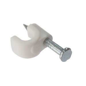 Cable Clip Round White 5mm - Organize Your Cables with STAR PACK 58