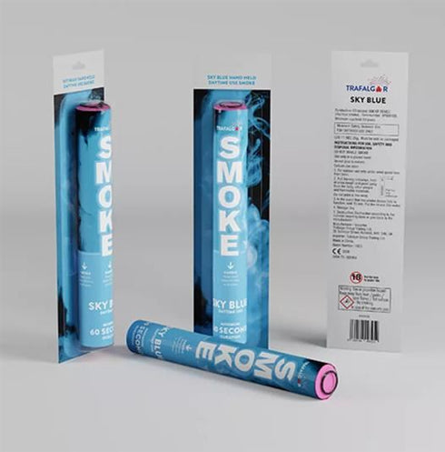 TRAFALGAR HANDHELD DAYTIME COLOURED SMOKE- SKY BLUE. CR-RPS001SB