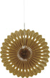 Gold Tissue Paper Fan Decoration 40cm - Elegant Party Decor