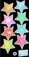 BATTERY OPERATED LED STARS MULTICOLOUR 12CM 8/PK. DP55229