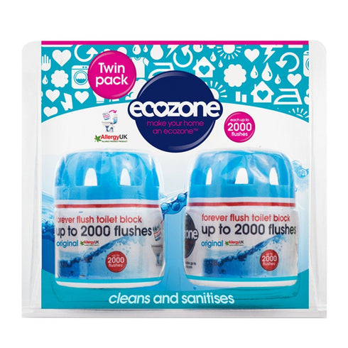 Ecozone Forever Flush 2000 Twin Pack - Sustainable Toilet Care