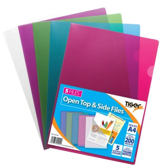 Slide File Storage - TIGER Open Top Files 5 Pack T301244