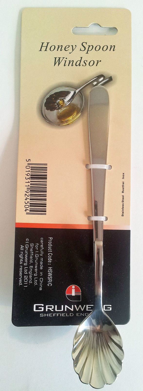 Honey Spoon - Convenient WINDOR Honey Spoon Carded HSWSRC