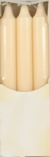 6 CLASSIC TABLE CANDLES CREAM. 13477