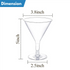 ALL SEASONS CLEAR PLASTIC MARTINI GLASSES 200ML 6/PK. Z60396