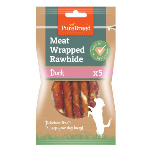 PURE BREED DUCK MEAT WRAPPED RAWHIDE 5/PK. OL317607