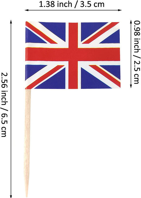 SHATCHI UNION JACK SANDWICH / COKTAIL PARTY FLAGS 50/PK. 116241