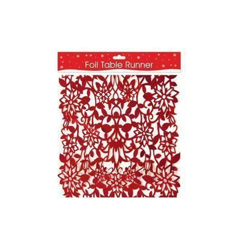 Red Foil Table Runner 2M - Elegant Dining Decor 9920RED