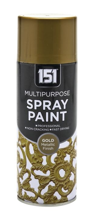 Metallic Gold Spray Paint - 151 TAR040, 400ML High-Quality Finish