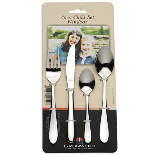 Children's Cutlery Set - GRUNWERG 4 PCS WINDSOR 4CHDSTWSR/C