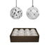 12 LED LIGHT UP SNOW BAUBLES WHITE 8CM. DP54768