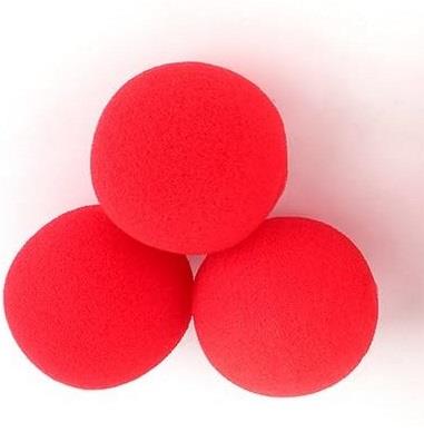 RED CLOWN NOSE / SPONGE BALL 3/PK. OB621052 2336 2337