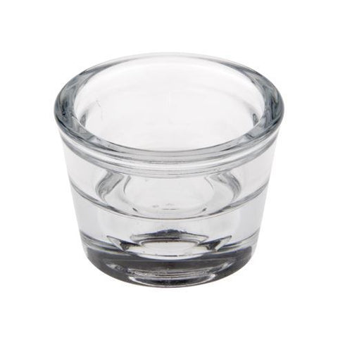 TWO IN ONE CANDLE HOLDER GLASS CRYSTAL CLEAR ROUND. 82311