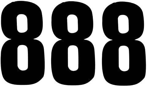 Self Adhesive Number 8 - STARPACK BLACK 75MM 3/PK 72645