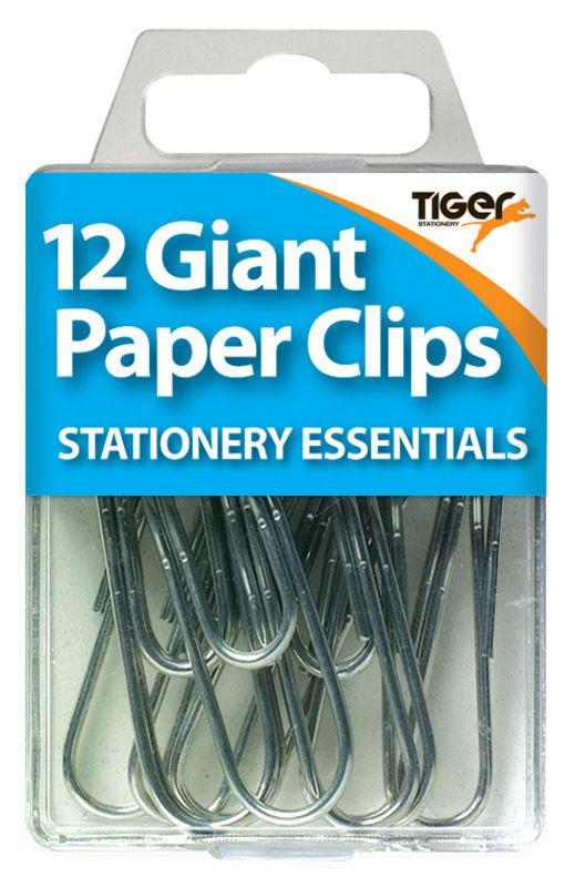 Giant Paper Clips - 12 Tiger Essentials T301589 for Organization