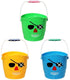 ASSORTED COLOUR SMALL PIRATE BEACH BUCKET. BU1245