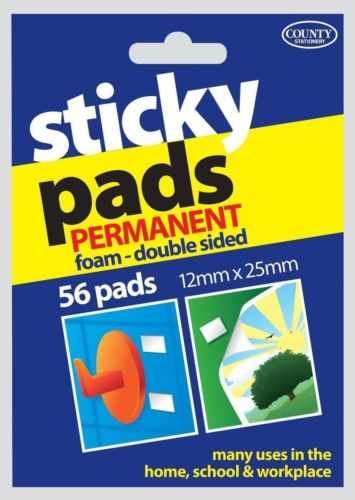Sticky Pads Permanent - COUNTY 56 Pack C402