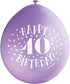40th Birthday Balloons - Multicolour Latex Pack | UNI56050