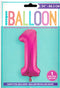 Pink Number 1 Balloon - Unique Birthday Glitz Foil Decoration